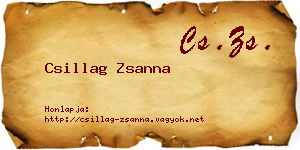 Csillag Zsanna névjegykártya